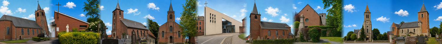 Bandeau des huit clochers de l'Unité Pastorale Tournai Ouest